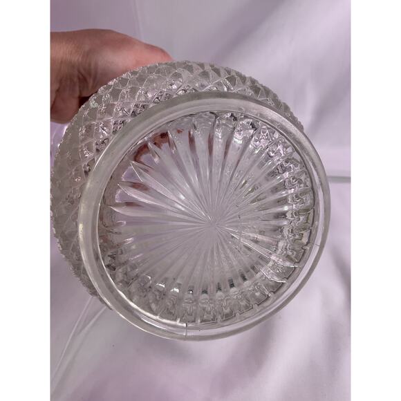 Vintage Crystal Anchor Hocking Miss America Depression Glass Pitcher Diamont Cut - Picture 9 of 12